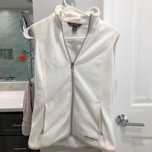 Eddie bauer fleece white vest